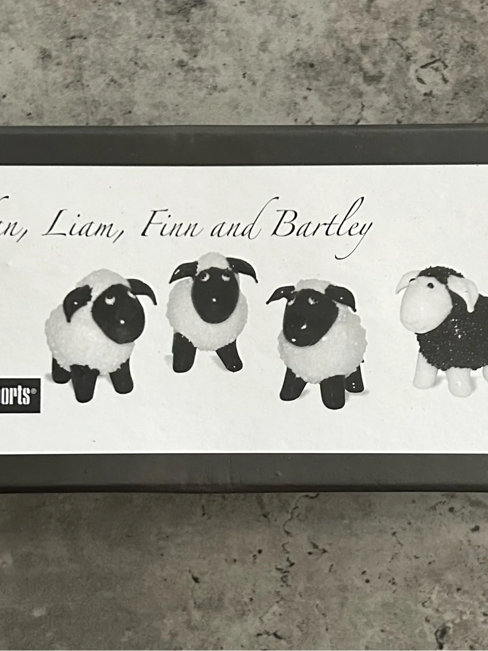 Pier 1 Black and White Sheep Figurine Trio - Cute Tabletop Accents